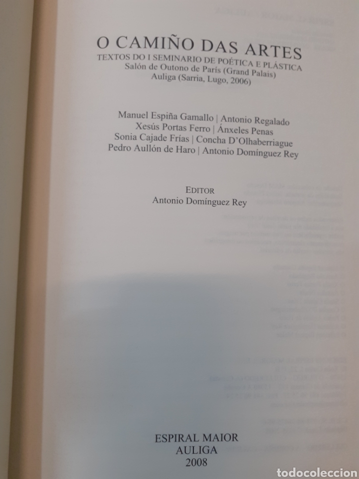 Libros: O CAMI&Ntilde;O DAS ARTES - V.V. A. A - Foto 3