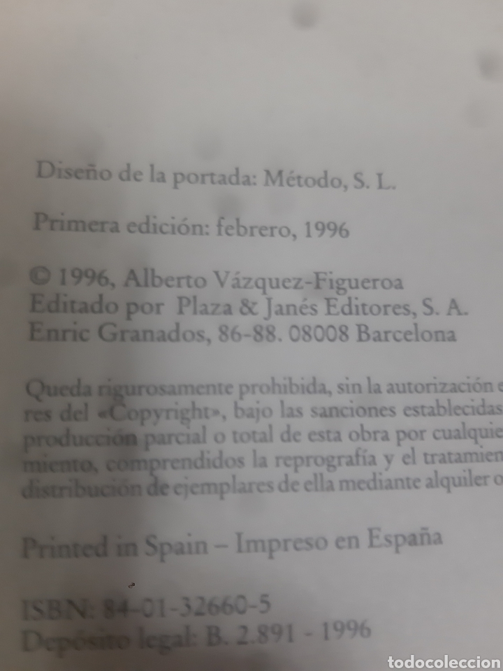 Libros: Libro Piratas (1&deg; Edici&oacute;n) Alberto V&aacute;zquez Figueroa - Foto 3