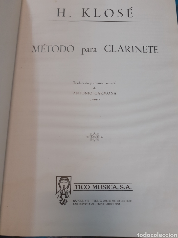 Libros: METODO COMPLETO DE CLARINETE - KLOSE, H. E. - Foto 2