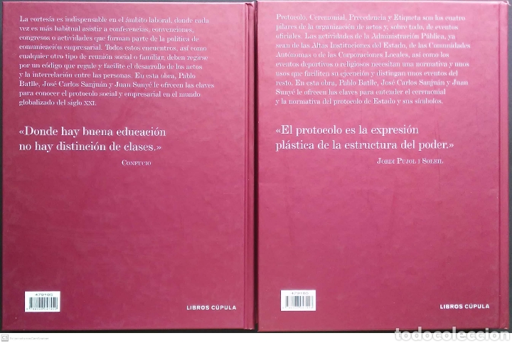 Libros: Buenas maneras.Protocolo. 2 vol&uacute;menes. VVAA. Libros C&uacute;pula. 2007. - Foto 2