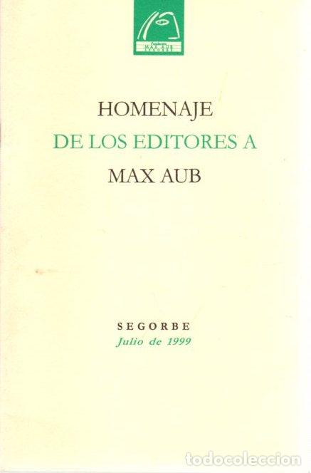 Libros: Homenaje de los editores a Max Aub - NO CONSTA AUTOR - Foto 1