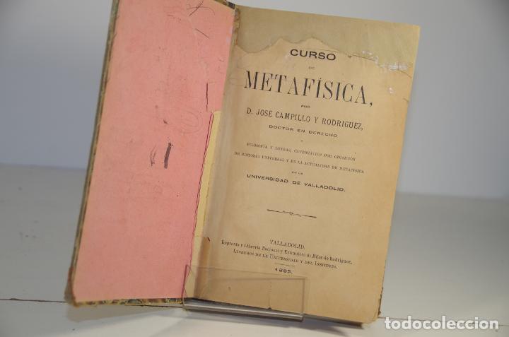 Libros: CURSO DE METAFISICA JOSE CAMPILLO Y RODRIGUEZ 1885 - Foto 1