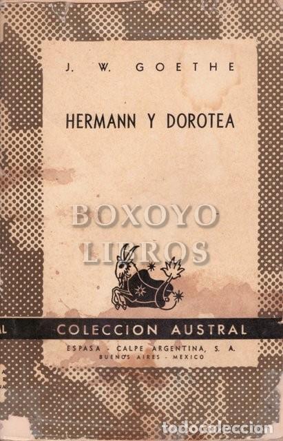Libros: GOETHE, J. W. Hermann y Dorotea
