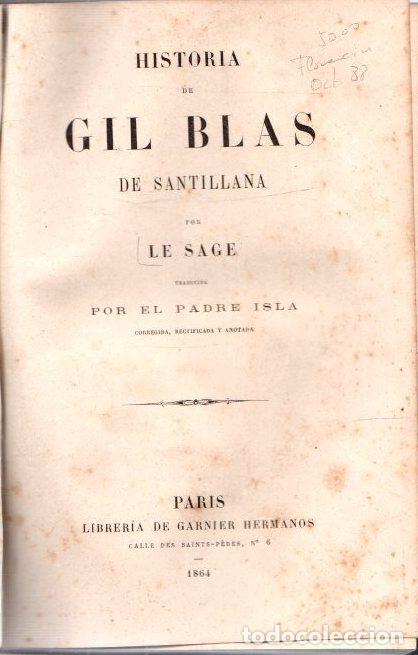 Libros: Historia de Gil Blas de Santillana - Le Sage - Foto 1