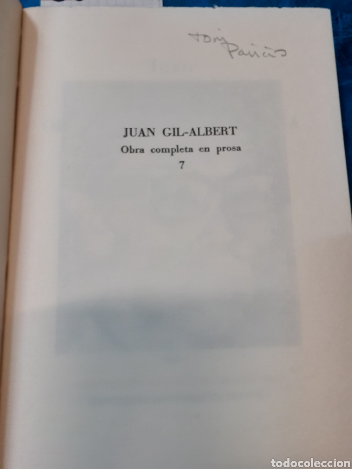 Libros: OBRA COMPLETA EN PROSA. Vol. 7 - GIL ALBERT, Juan - Foto 2