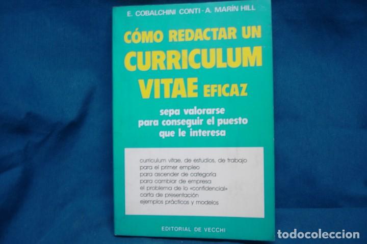 Libros: C&Oacute;MO REDACTAR UN CURRICULUM VITAE EFICAZ- ED. DE VECCHI 1988 - Foto 1