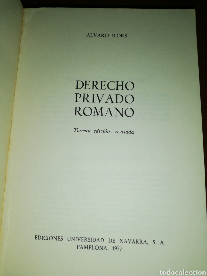 Libros: Derecho privado romano &Aacute;lvaro dOrs, editorial Eunsa - Foto 4