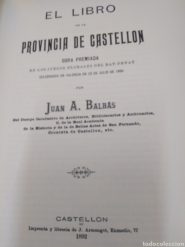 Libros: EL LIBRO DE LA PROVINCIA DE CASTELLON - BALBAS, Juan A. - Foto 6