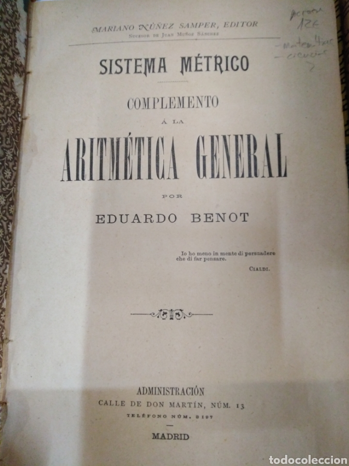Libros: SISTEMA METRICO - BENOT, Eduardo - Foto 3