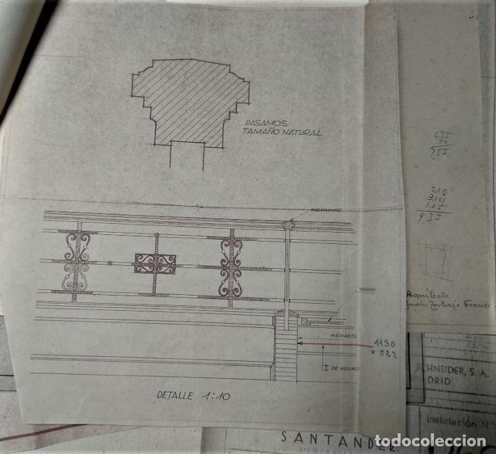 Libros: Planos para reformas del edificio del Banco de Santander, Paseo de Pereda, Santander. - Soler Jove - Foto 2