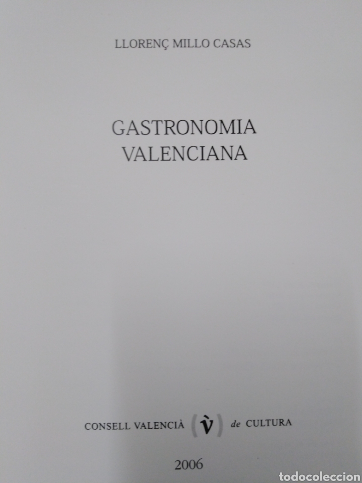 Libros: GASTRONOMIA VALENCIANA - MILLO CASAS, Lloren&ccedil; - Foto 3
