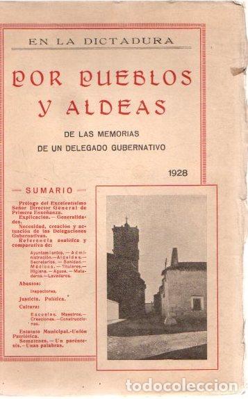 Libri di seconda mano: En la Dictadura: Por Pueblos y Aldeas. De las memorias de un delegado gubernativo - NO CONSTA AUTOR