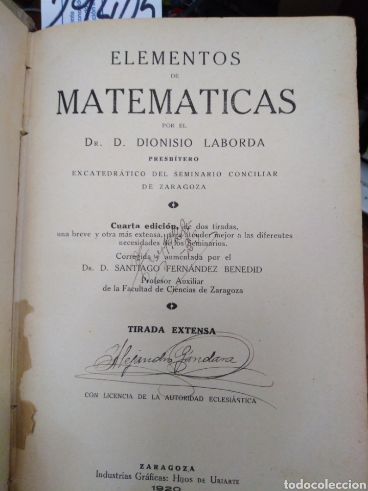 Libros: ELEMENTOS DE MATEMATICAS - LABORDA, Dionisio - Foto 3