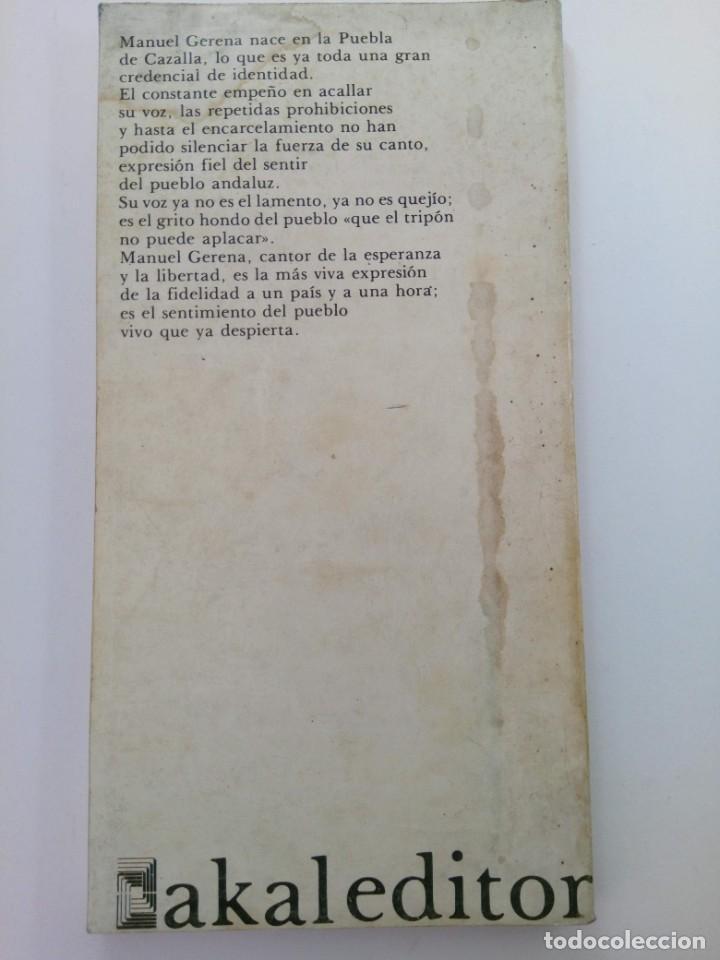 Libros: MANUEL GERENA - CANTANDO A LA LIBERTAD - AKAL EDITOR - Foto 2