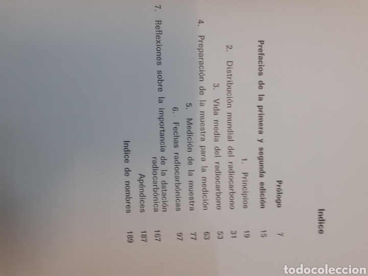 Libros: DATACION RADIOCARBONICA - LIBBY, Willard F. - Foto 4