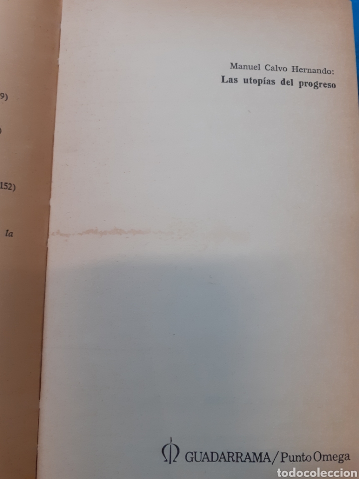 Libros: LAS UTOPIAS DEL PROGRESO - CALVO HERNANDO; Manuel - Foto 3