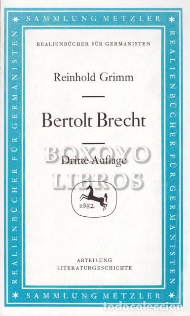 Libros: GRIMM, Reinhold. Bertolt Brecht - Foto 1