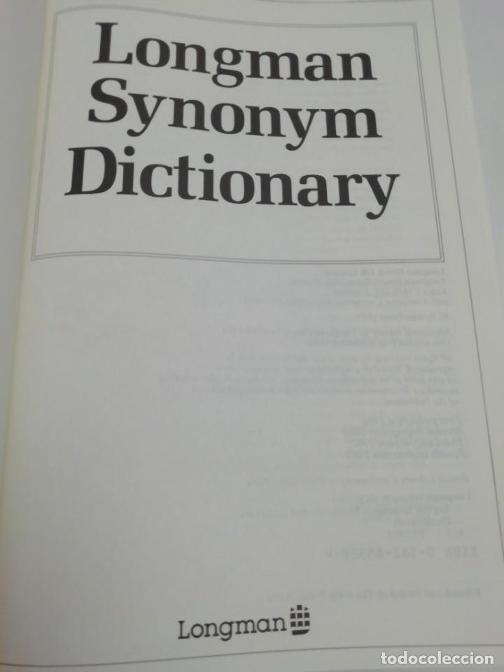 Libros: Longman. Synonym dictionary. Diccionario sin&oacute;nimos ingl&eacute;s 1986 - Foto 2