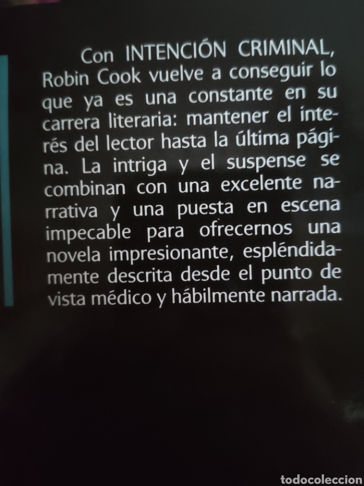 Libros: Intenci&oacute;n Criminal. Robin Cook - Foto 2