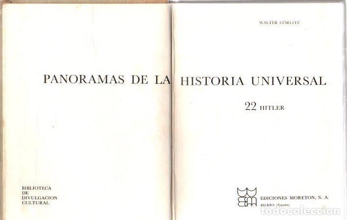 Libros: Panoramas de la historia universal 22. Hitler - G&ouml;rlitz, Walter - Foto 1