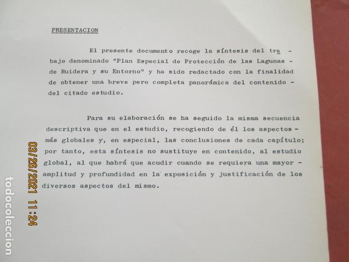 Libros: LAGUNAS DE RUIDERA - PLAN ESPECIAL DE PROTECCI&Oacute;N - DOCUMENTO DE SINTESIS1981 - MOPU. - Foto 4