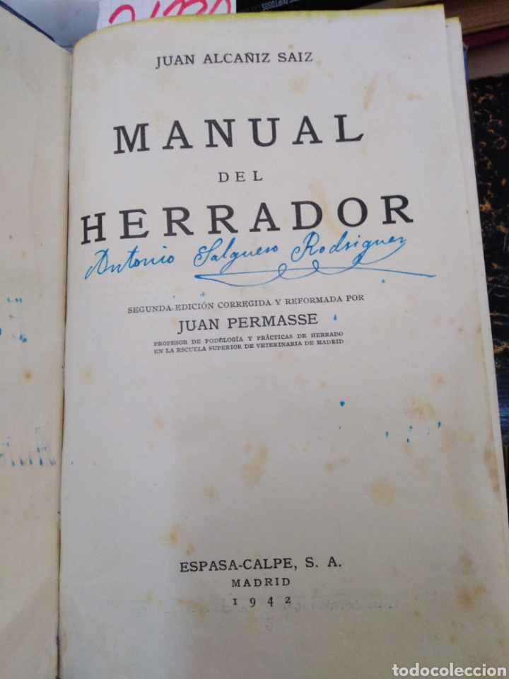 Libros: MANUAL DEL HERRADOR - ALCA&Ntilde;IZ SAIZ, Juan - Foto 1