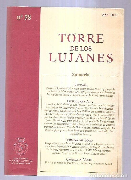 Libros: TORRE DE LOS LUJANES. NUMERO 58 - VARIOS - Foto 1