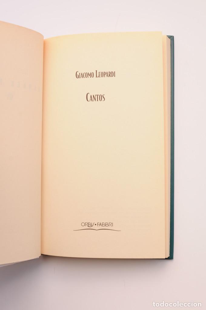 Libros: Giacomo Leopardi. Cantos - LEOPARDI, Giacomo - Foto 2