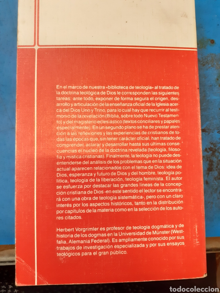 Libros: DOCTRINA TEOLOGICA DE DIOS - VORGRIMLER, Herbert - Foto 2