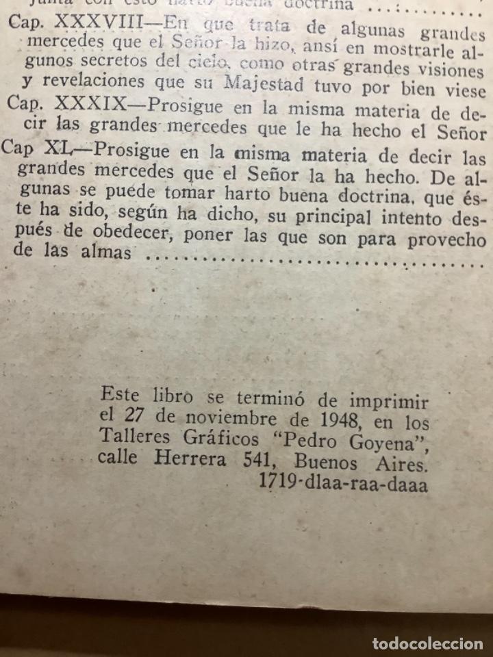 Libros: Obras de Santa Teresa. Tomo 2 de 1948. - Foto 4