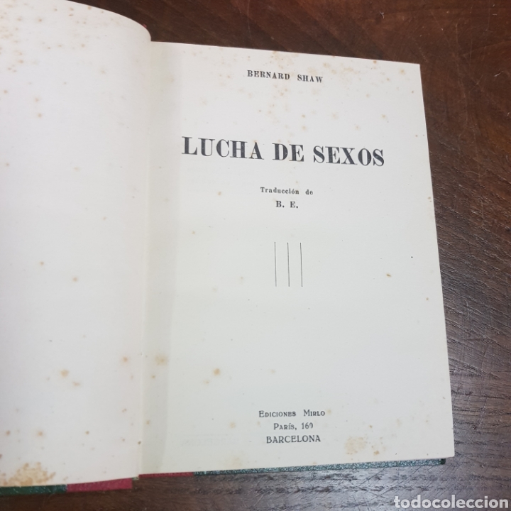Libros: LUCHA DE SEXOS - BERNARD SHAW - EDICIONES MIRLO - Foto 2