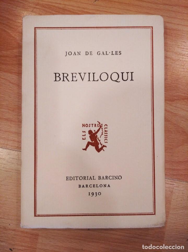 Libros: Breviloqui. Joan de Gal.les. Els nostres cl&agrave;ssics. - Foto 1
