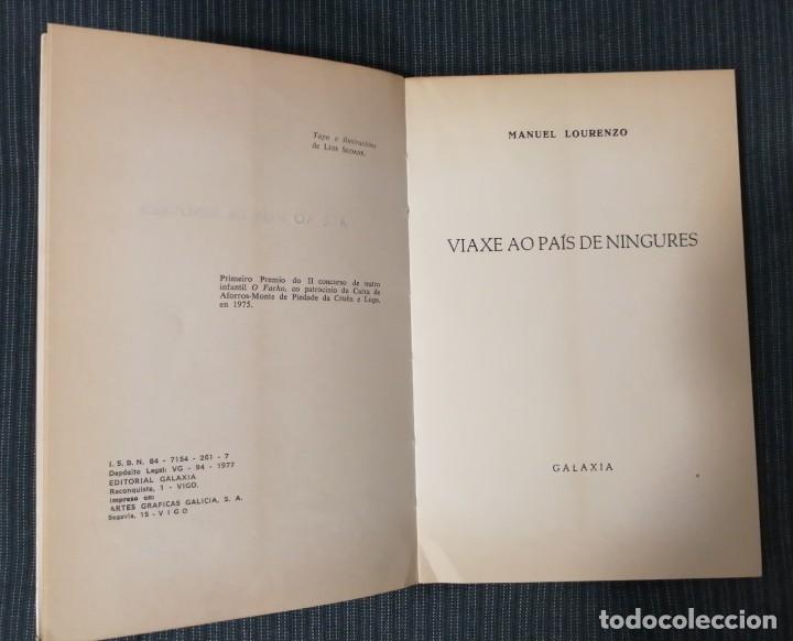 Libros: VIAXE AO PAIS DE NINGURES - LOURENZO, Manuel - Foto 2
