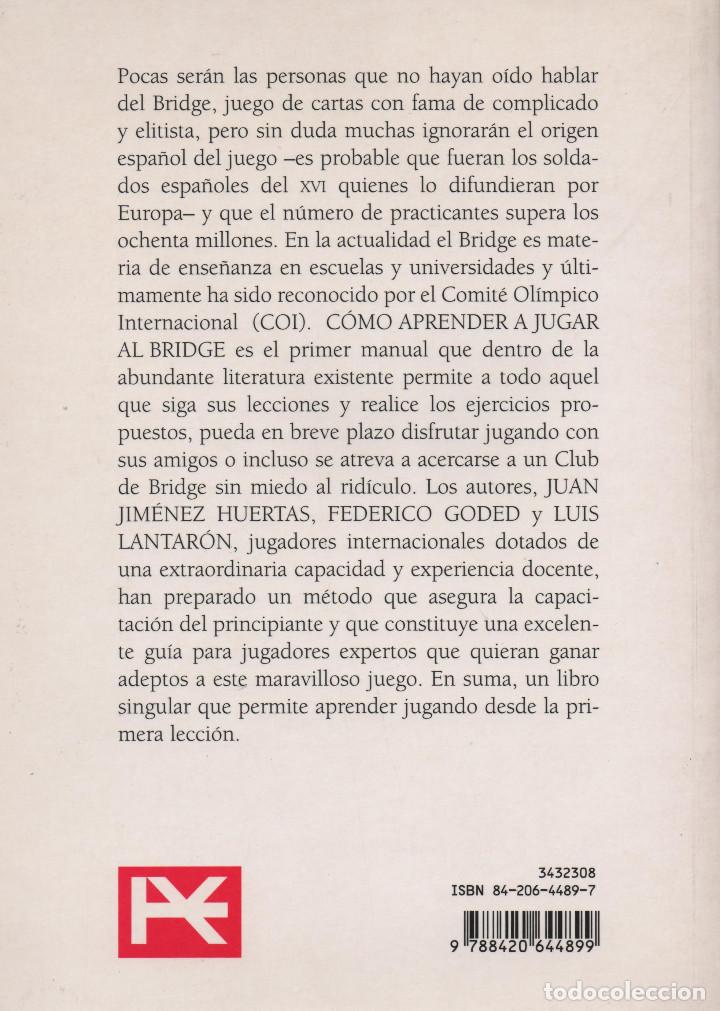 Libros: C&oacute;mo aprender a jugar al bridge. VVAA. Alianza Editorial. 1999. - Foto 2