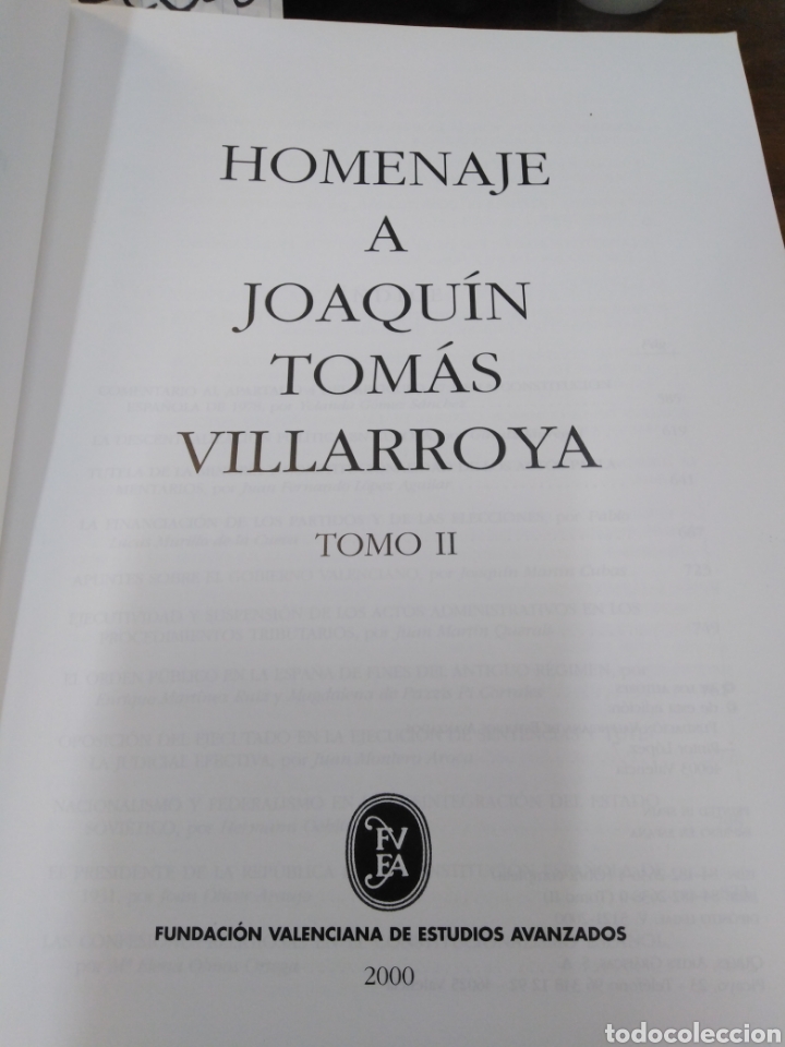 Libros: HOMENAJE A JOAQUIN TOMAS DE VILLARROYA. Los 2 tomos. Completo - Foto 4