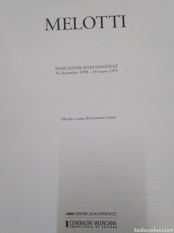 Libros: MELOTTI. IVAM - CELANT,Germano (Edici&oacute;n a cargo) - Foto 3