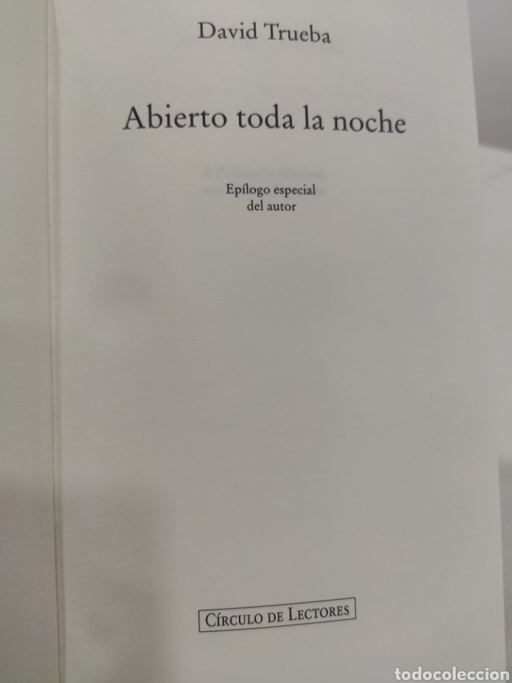 Libros: Abierto Toda la Noche. David Trueba - Foto 2