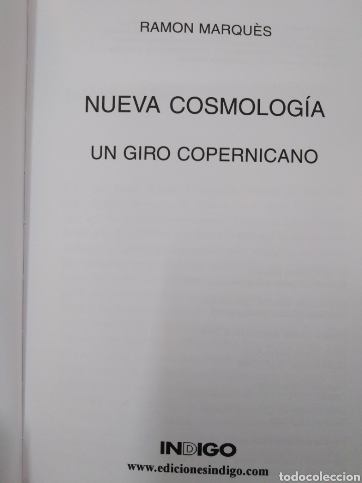 Libros: NUEVA COSMOLOGIA. Un giro copernicano - MARQU&Eacute;S,Ram&oacute;n. - Foto 3