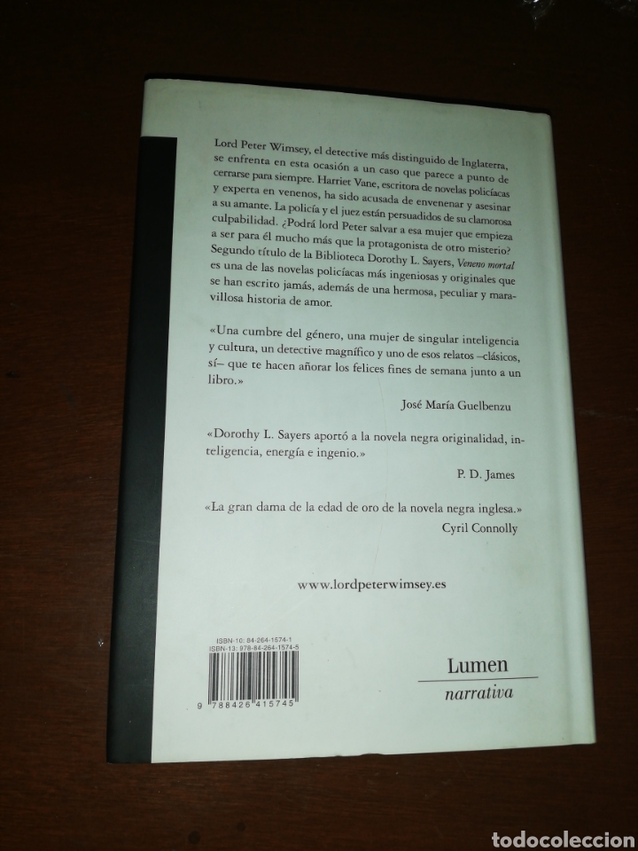 Libros: Veneno mortal, Dorothy L. Sayers, editorial lumen - Foto 2