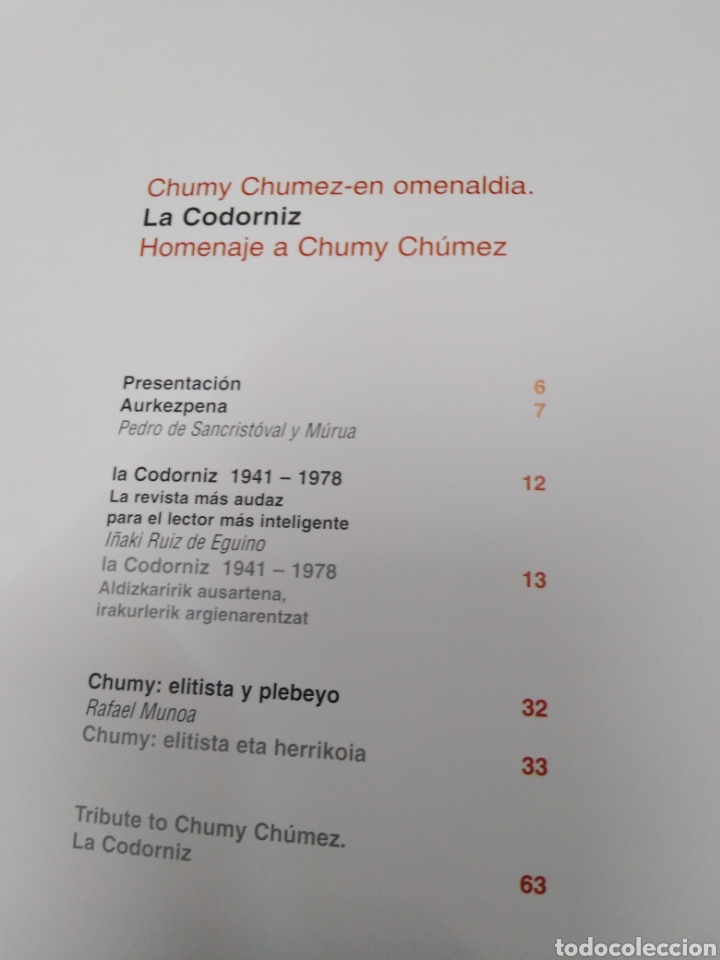 Libros: LA CODORNIZ. Homenaje a Chumy Ch&uacute;mez - CATALOGO. - Foto 4