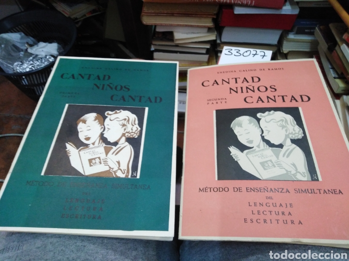 Libri di seconda mano: CANTAD NI&Ntilde;OS CANTAD. 1&ordf; y 2&ordf; parte. Completo. Metodo de ense&ntilde;anza simultanea del lenguaje,lectura y