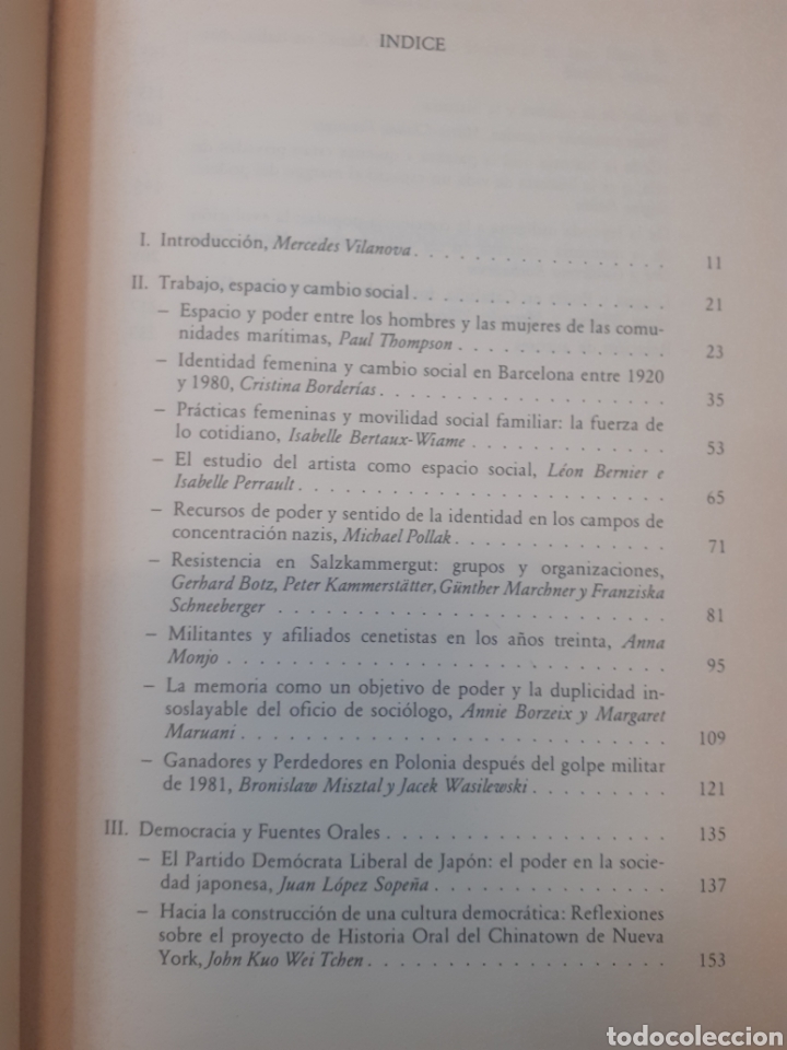 Libros: EL PODER EN LA SOCIEDAD. Historia y fuente oral - VILANOVA,Mercedes (ed). - Foto 4