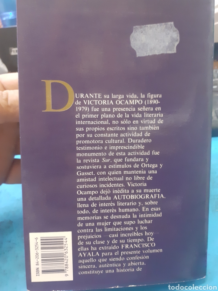 Libros: AUTOBIOGRAFIA - OCAMPO,Victoria. - Foto 2