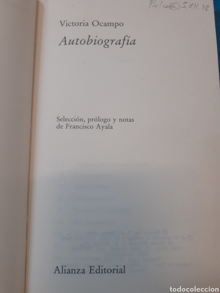 Libros: AUTOBIOGRAFIA - OCAMPO,Victoria. - Foto 3