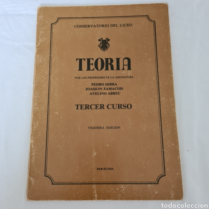 Libros: Teor&iacute;a tercer curso. Conservatorio de Liceo