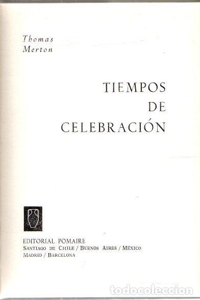 Libros: Tiempos de celebraci&oacute;n - Merton, Thomas - Foto 1