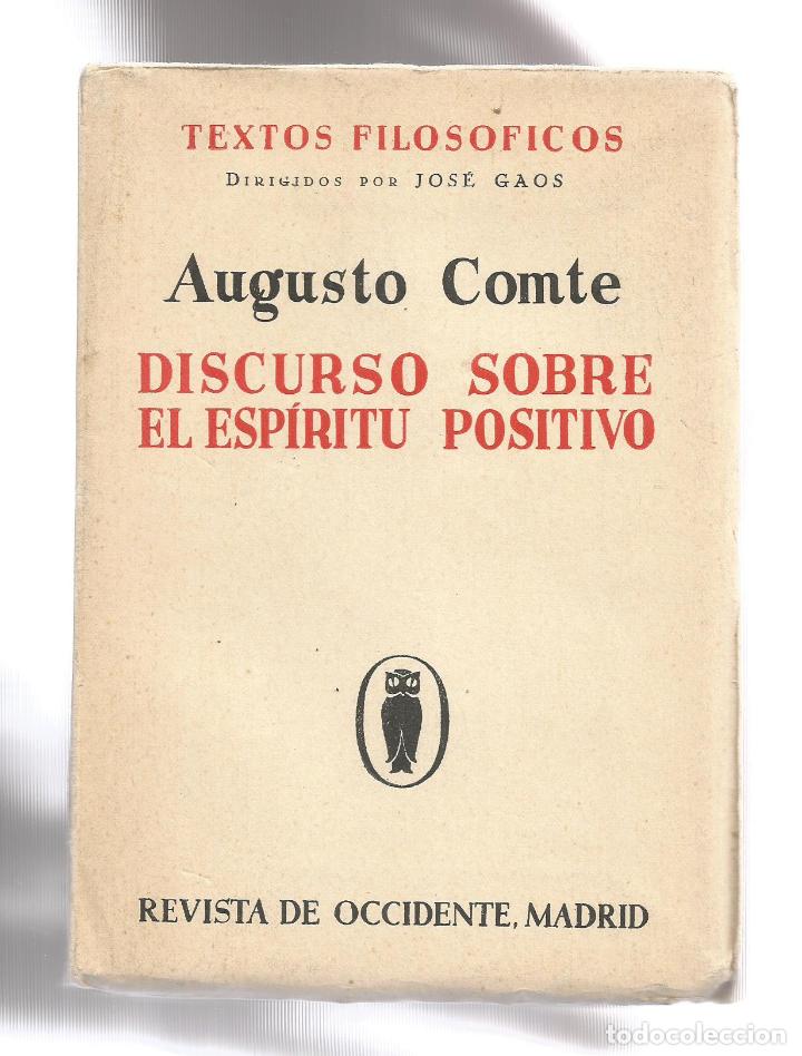 Libros: Discurso sobre el esp&iacute;ritu positivo. - COMTE, Augusto: - Foto 1