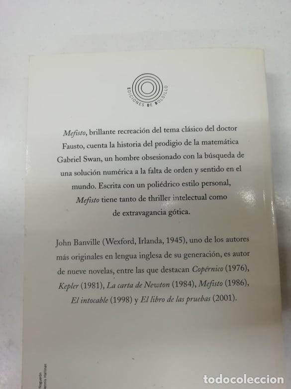 Libros: Mefisto. John Banville. Descatalogado. Ediciones de Bolsillo 2002 - Foto 3