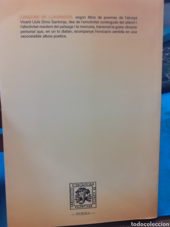 Libros: CAN&Ccedil;ONS DE LLAURADOR - SIMO SANTONJA,Vicent Lluis. - Foto 2