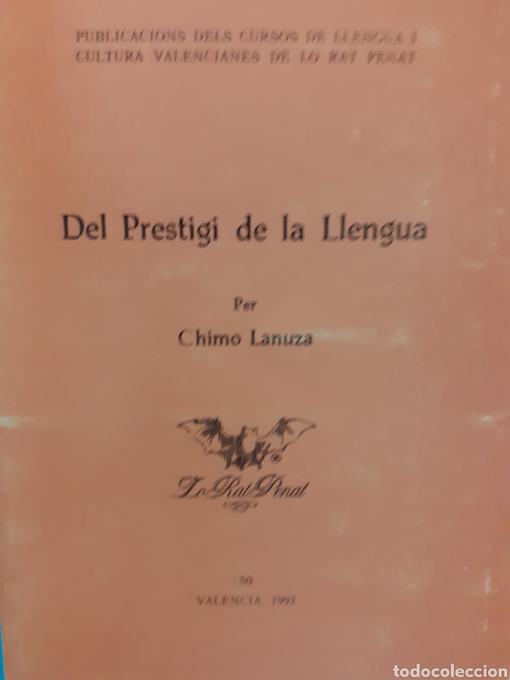 Libros: DEL PRESTIGI DE LA LLENGUA - LANUZA,Chimo. - Foto 1